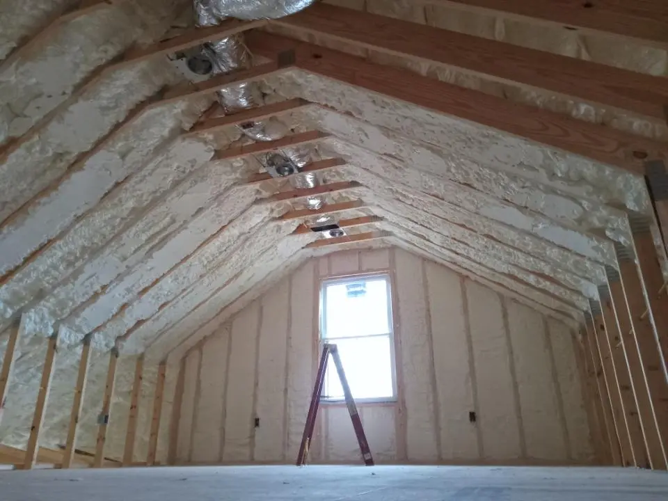 Spray foam roofing application for Crawl Space Insulation project in Cheviot